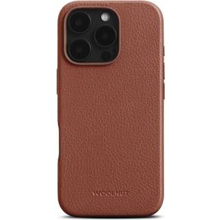 iPhone 16 Pro WOOLNUT Ægte Læder Bagside Cover - MagSafe Kompatibel - Brun