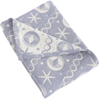 NTBAY 3-lags sm?b?rnst?ppe Muslin bomuld Jacquard Senget?pper Letv?gts termisk babyt?ppe Super bl?dt og varmt krybbet?ppe til alle ?rstider Dekor