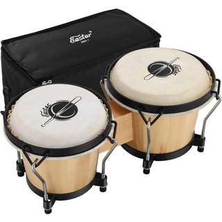 Eastar Bongo Drums 6A och 7A Wood Percussion Instrument Bongos för barn vuxna nybörjare Natural finish EBO-1