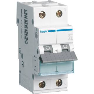 HAGER AUTOMATSIKRING C13A 1P+N 6KA 2M MCN513E