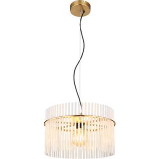 Hængelampe Gorley, Ø 40 cm, guldfarvet, glas