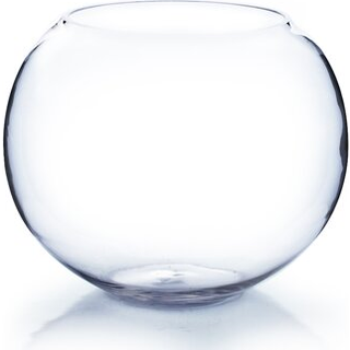 WGV Stor sk?l Glasvase -diameter 9 """" H?jde 8 """" (Flere st?rrelser Valg) Klar Round Bubble Vase Jar Floral Planter Terrarium til bryllupsbegivenh