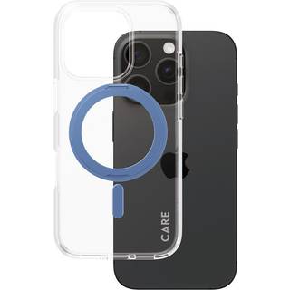 CARE by PanzerGlass iPhone 16 Pro Feature Kickstand Cover - MagSafe Kompatibel - Transparent / Coronet Blue