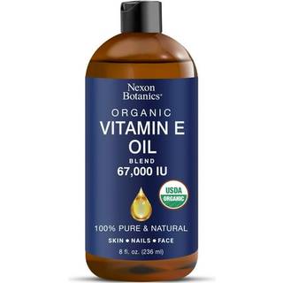 Organisk E -vitaminolieblanding 67000 IE - 8 fl oz - E -vitaminolie til hudarrene Ansigt - Lavet af 100% rene og naturlige olier - Vit E Oil - Ac