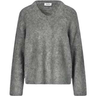 KaneMD V-neck Striktrøje, Dark Grey Melange, M