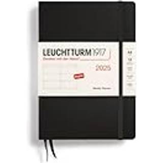 LEUCHTTURM1917 - Ugeplanl?gning 2025 Hardcover Medium (A5) Sort (1. jan. - 31. december 2025)