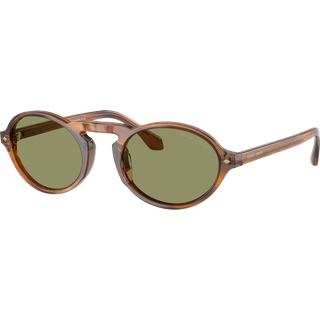 Giorgio Armani Mand AR8219U 616314 Solbriller Acetat Skildpadde Grøn Rund Normal