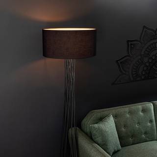 Gulvlampe Tall 13470, sort, lærred, højde 175 cm