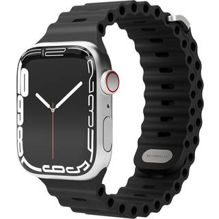 Vonmählen Apple Watch (38/40/SE/41/42mm) Wave Band 2 Genanvendt Silikone Rem - Sort
