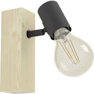 EGLO Townshend Spotlampe 1 i træ/sort