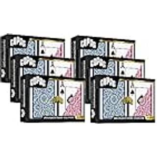 COPAG 1546 Design 100% plastikkort Pokerst?rrelse (standard) R?d/bl? (Jumbo Index 6 s?t)