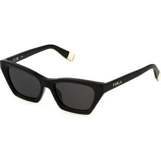 Furla Kvinde SFU777 0700 Solbriller Acetat Sort Røg Cat Eye Normal
