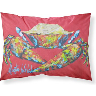 """" Caroline's Treasures MW1096Pillowcase Crab Seafood One Moisture Wicking Fabric Standard Pillowcase Large Multicolor """"