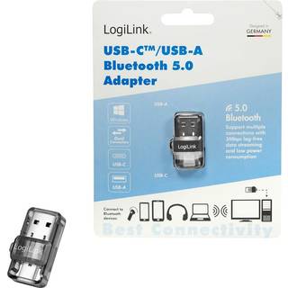 LogiLink Bluetooth 5.0 adapter USB 3.2 USB-A and USB-C (1-Pack)