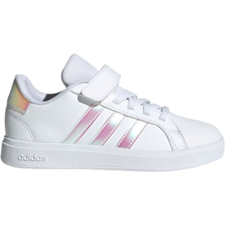 Grand Court 2.0 Kids sko - Cloud White / Iridescent / Cloud White - 28