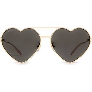 Gucci Kvinde GG1283S 001 Solbriller Metal Guld Grå Geometrisk