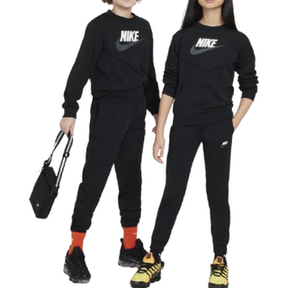 Nike Sportswear Crew Tracksuit Junior, Black - 10-12Y