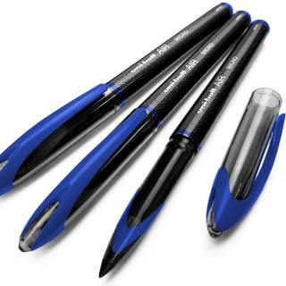 Uni-Ball AIR Micro - 0,5 mm Fine Rollerball - Pakke med 3 - Bl? - UBA-188-M