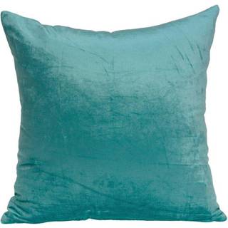 Homeroots 50% bomuld 50% viskose 22 x 7 x 22 Overgang Aqua Solid pudebetr?k med polyindsats