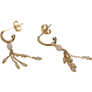 ISLA MORGANITE GOLDEN CREOL EARRING - Øreringe - Sisi Copenhagen