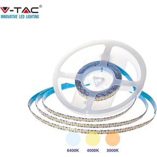 15W/m LED Strip Light - Samsung Chip, 6400K, IP20, 10m/Rulle - Kulør : Kold