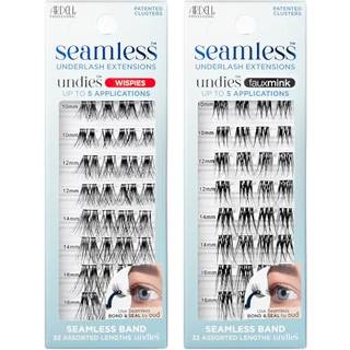 Ardell Seamless Extensions Refill Kit Wispies og Faux Mink Combo Pack 32 Assorterede l?ngder, der kan tilpasses DIY -understregede klynger til na