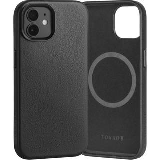iPhone 12/12 Pro Slimline Leather Bumper Case (MagSafe Compatible) - Black