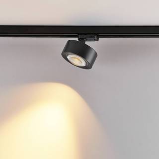 Molto Luce LED 3-faset skinnespot Mag, sort, 827 dæmpbar, Sort, Arbejdsværelse, Aluminium, Moderne