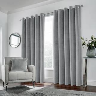 Enhanced Living Enhanced Living Grey Thermal Blackout Hampton Readymade Curtains