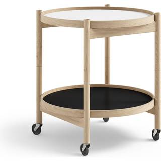 Brdr. Krüger Bølling Tray Table model 50 rullebord base, ubehandlet understel i eg