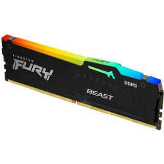 Kingston FURY Beast RGB DDR5-6400 - 32GB - CL32 - Single Channel (1 pcs) - AMD EXPO & Intel XMP - Sort med RGB