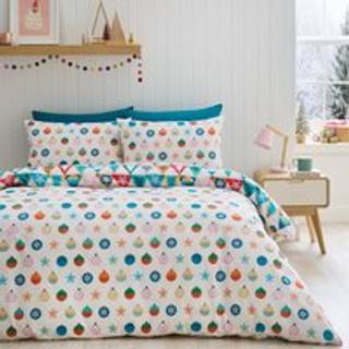 Catherine Lansfield Catherine Lansfield Multicolour Christmas Geo Brights Reversible Duvet Cover Set
