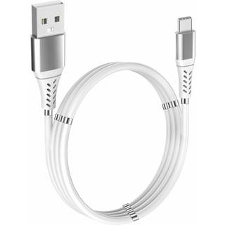 GadgetMonster Magnetisk USB-C-opladerkabel, ingen kabelrod, 2,4A, 1 m