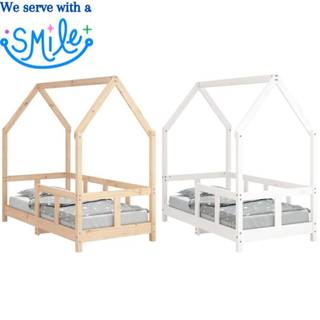 Sengeramme Til Juniorseng Massivt Fyrretræ - Naturfarvet / 70 x 140 cm