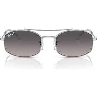 Ray - Ban Unisex RB3719 003/M3 Solbriller Metal Sølv Grå Rund Polariseret Skygge