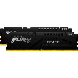 Kingston FURY Beast DDR5-6400 - 64GB - CL32 - Dual Channel (2 pcs) - AMD EXPO & Intel XMP - Sort