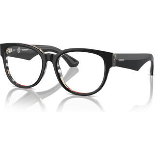 Burberry Kvinde BE2410 4121 Optiske stel Acetat Sort Transparent Pantos Normal