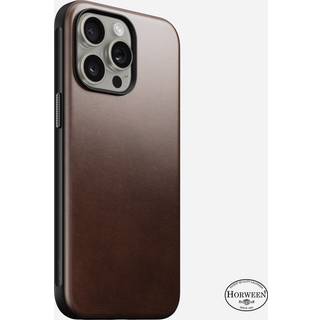 iPhone 15 Pro Max Modern Nomad Horween Leather Cover - MagSafe Kompatibel - Brun