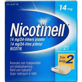 Nicotinell 14 mg/24 timer 21 stk Depotplastre + FRI FRAGT