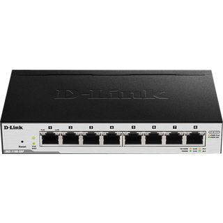 D-Link DGS-1100-08PV2 Administreret L2/L3 Gigabit Ethernet (10/100/1000) Strøm over Ethernet (PoE) Sort