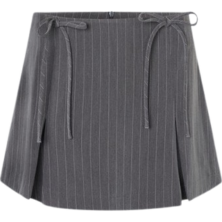 Modström EmiliaMD bow skirt - Grey Pinstripe - S - Skirts