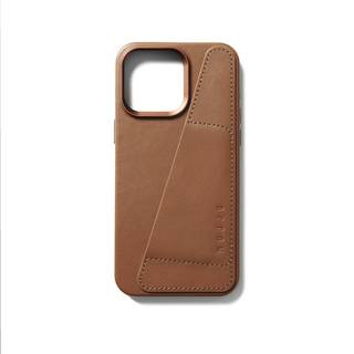 Mujjo iPhone 15 Pro Max Wallet Leather Case - Tan