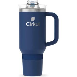Cirkul 40 oz. Midnat bl? rustfrit st?l tumbler med h?ndtag heldagsstr? dobbeltv?g isoleret