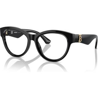 Burberry Kvinde BE2404 3001 Optiske stel Acetat Sort Transparent Rund Normal