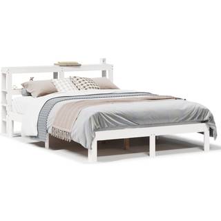 Sengeramme med hovedgærde uden madras Hvid 160x200 cm