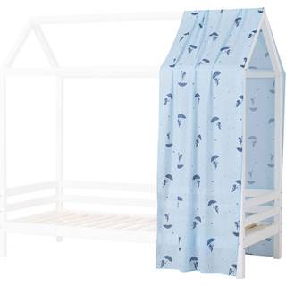 Hoppekids Ole Lukoie forhæng til husseng 90x200 cm - Blå