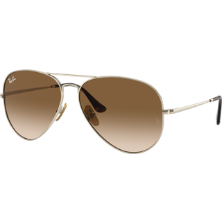 Ray - Ban Unisex RB8089 AVIATOR TITANIUM 926551 Solbriller Titanium Guld Brun Pilot Normal Skygge