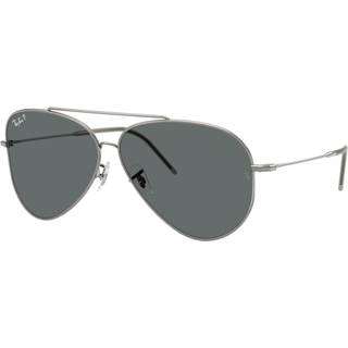 Ray - Ban Unisex RBR0101S AVIATOR REVERSE 004/81 Solbriller Metal Grå Grå Pilot Polariseret
