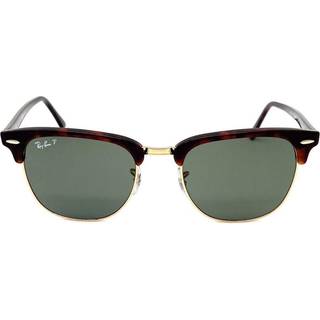 Ray - Ban Unisex RB3016 CLUBMASTER 990/58 Solbriller Acetat Skildpadde Grøn G15 Firkantet Polariseret