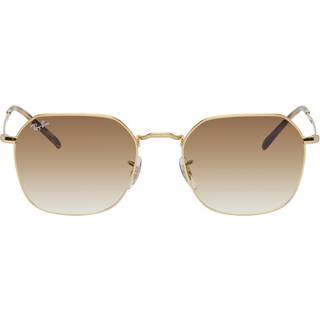 Ray - Ban Unisex RB3694 JIM 001/51 Solbriller Metal Guld Brun Geometrisk Normal Skygge